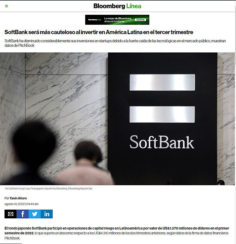 SoftBank ser ms cauteloso al invertir en Amrica Latina en el tercer trimestre